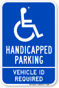 ADA Handicapped parking sign