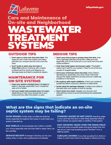 Wastewater Treatment System Care and Maintenance