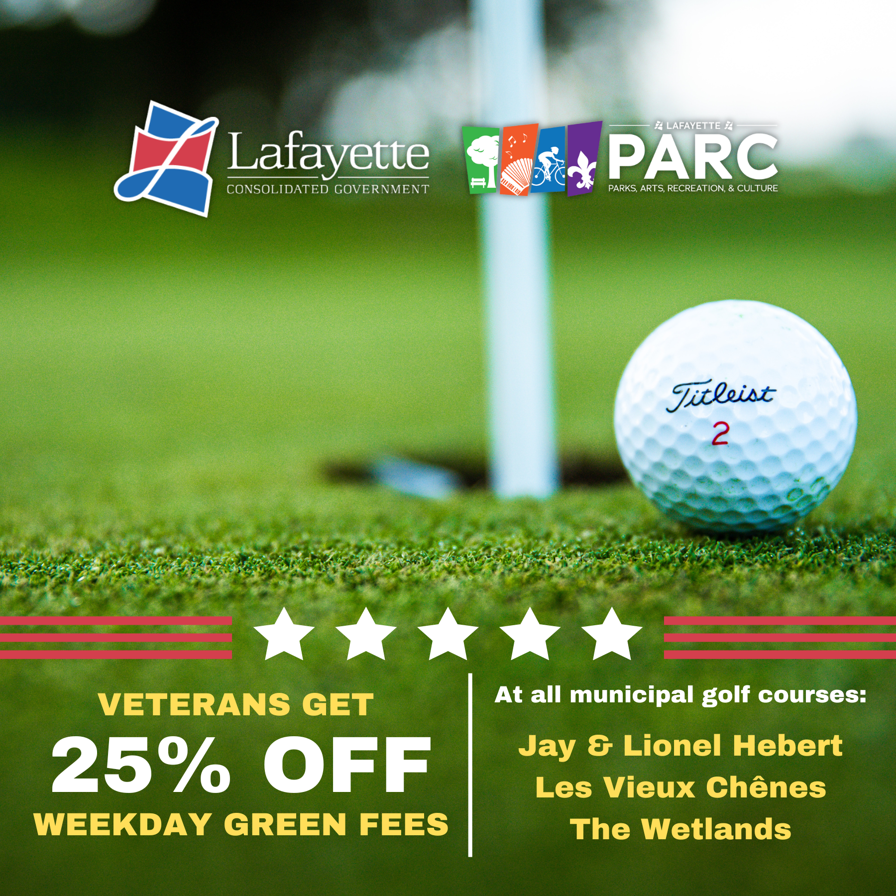 Veterans Golf Discount Promo