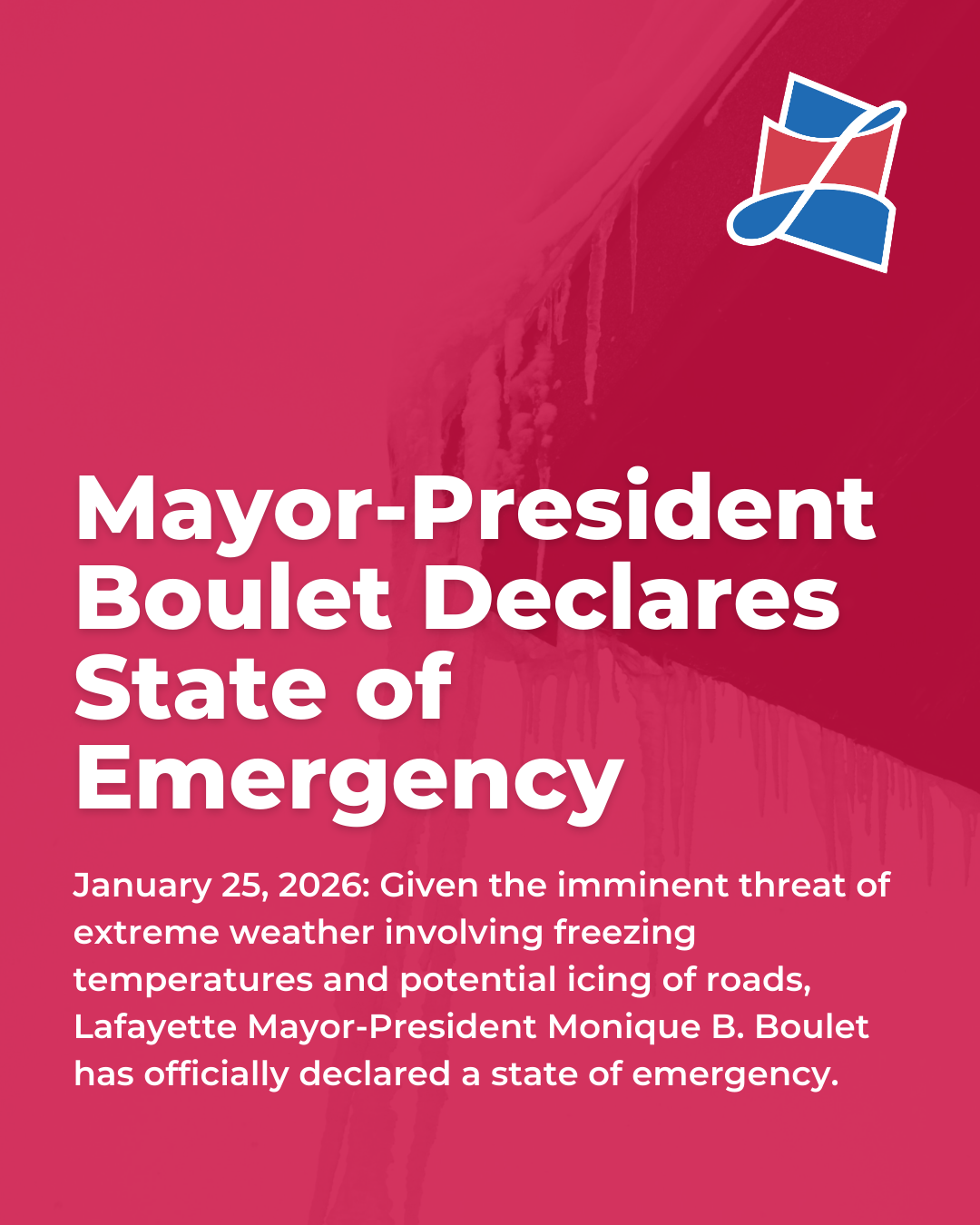 State Of Emergency Issued Jan 25 2026