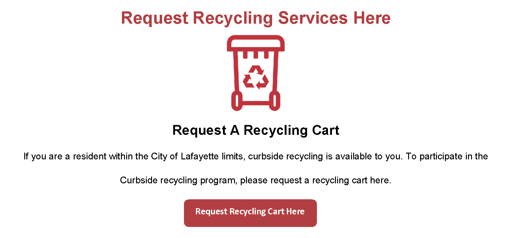 Request Recycling Services