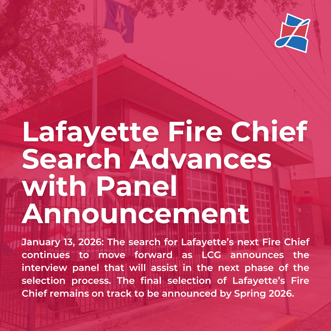 Lafayette Fire Chief Search Update Jan 13